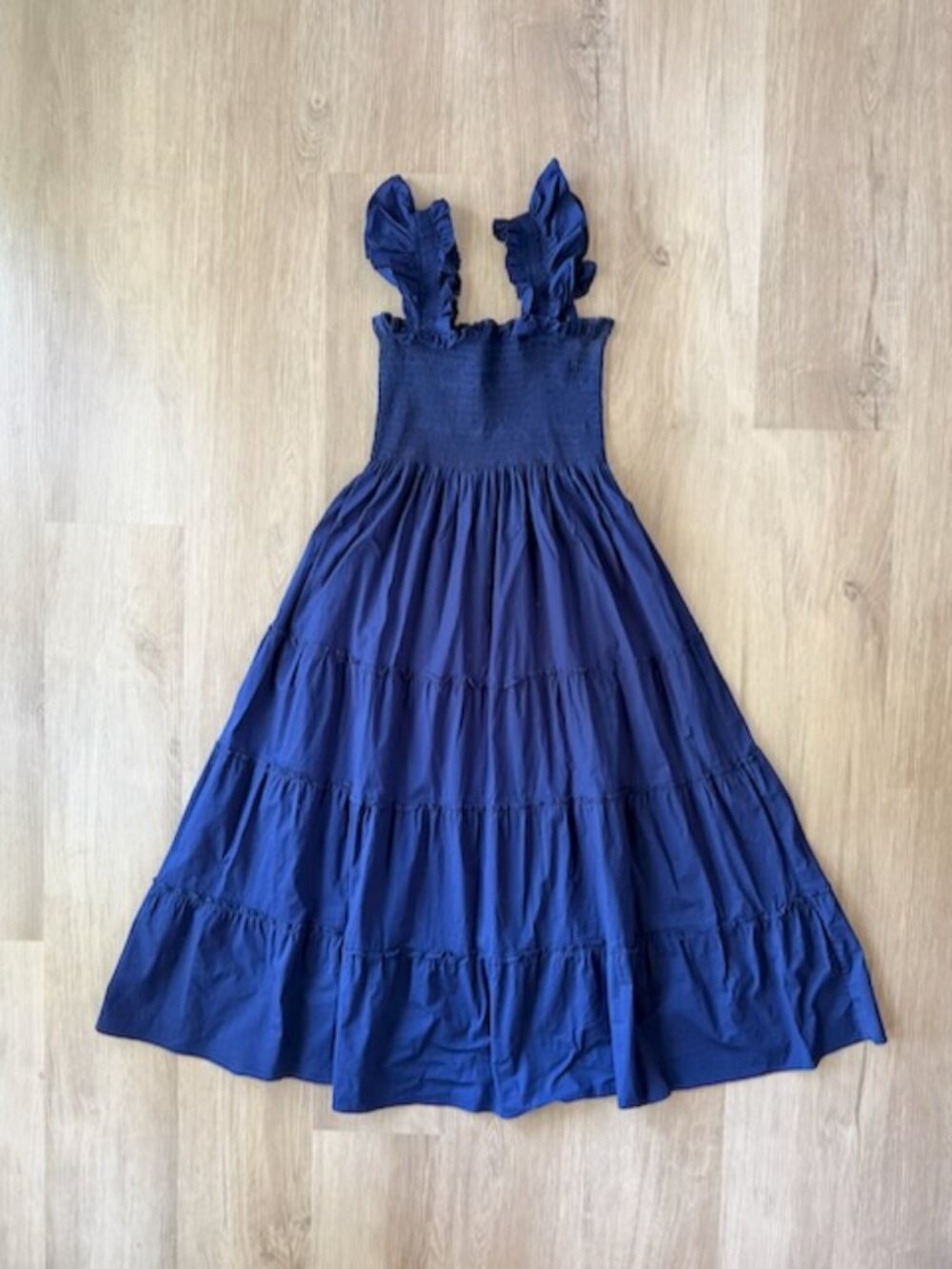 Hill House Nap Dress Navy Smocked Maxi XS